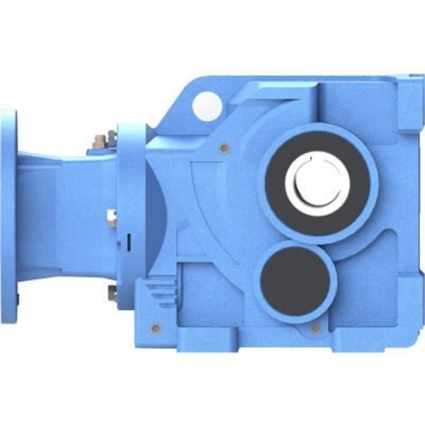 Worldwide Electric WWE, Cast-Iron Helical Bevel Speed Reducer; 143/5TC Input Flange, 10/1, Foot Mt KHN37-10/1-H-143/5TC